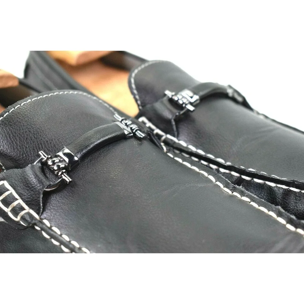 Steve Madden Men's Trulow Black Slip-On Horse bit Driving Loafer Size‎ 10.5 M